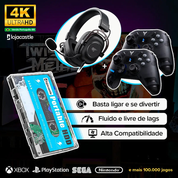 FitaPlay™ Super Console Portátil com 100.000 Jogos